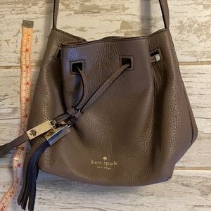 SOLD: Kate Spade pouch/ mini bucket bag - nude/ taupe